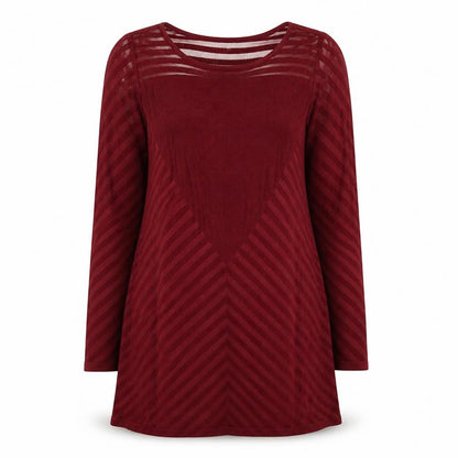Per Una Womens Red Geometric Viscose A-Line Size 12 Round Neck Pullover