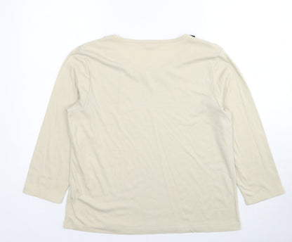 Womens UK Size 16 Poppy Beige Basic Blouse