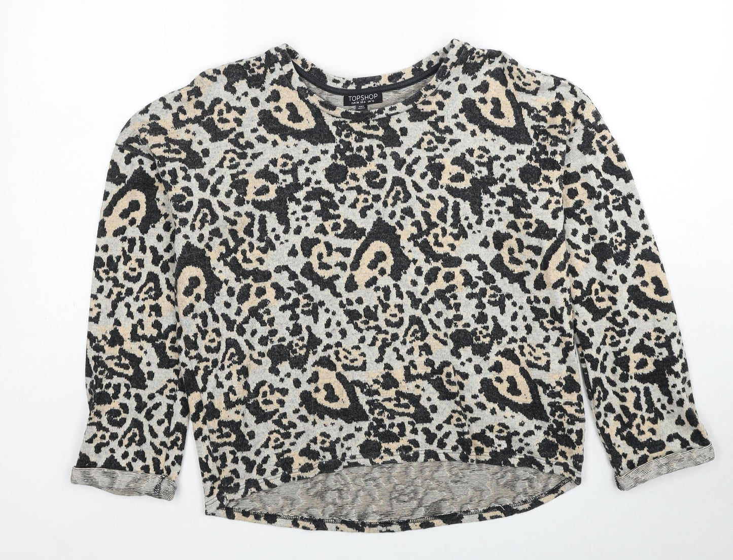 Womens UK Size 10 Topshop Beige Pullover Jumper