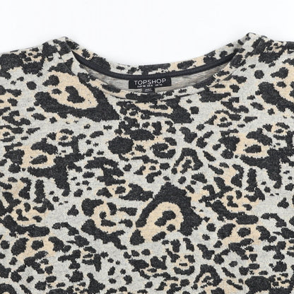 Womens UK Size 10 Topshop Beige Pullover Jumper