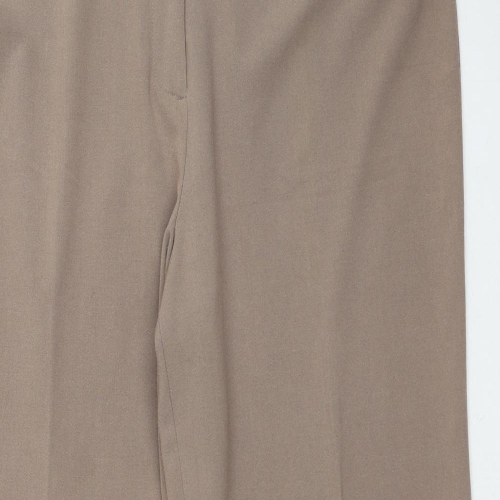 Womens UK Size 16 Debenhams Regular Fit  Brown Trousers