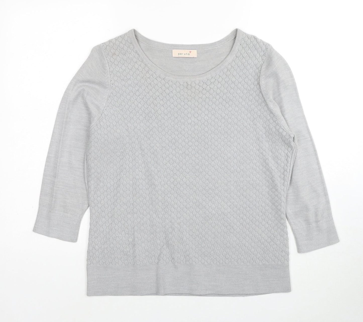 Womens UK Size 14 Marks and Spencer Grey Pullover Jumper