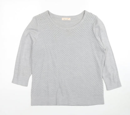 Womens UK Size 14 Marks and Spencer Grey Pullover Jumper