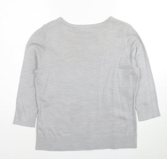 Womens UK Size 14 Marks and Spencer Grey Pullover Jumper