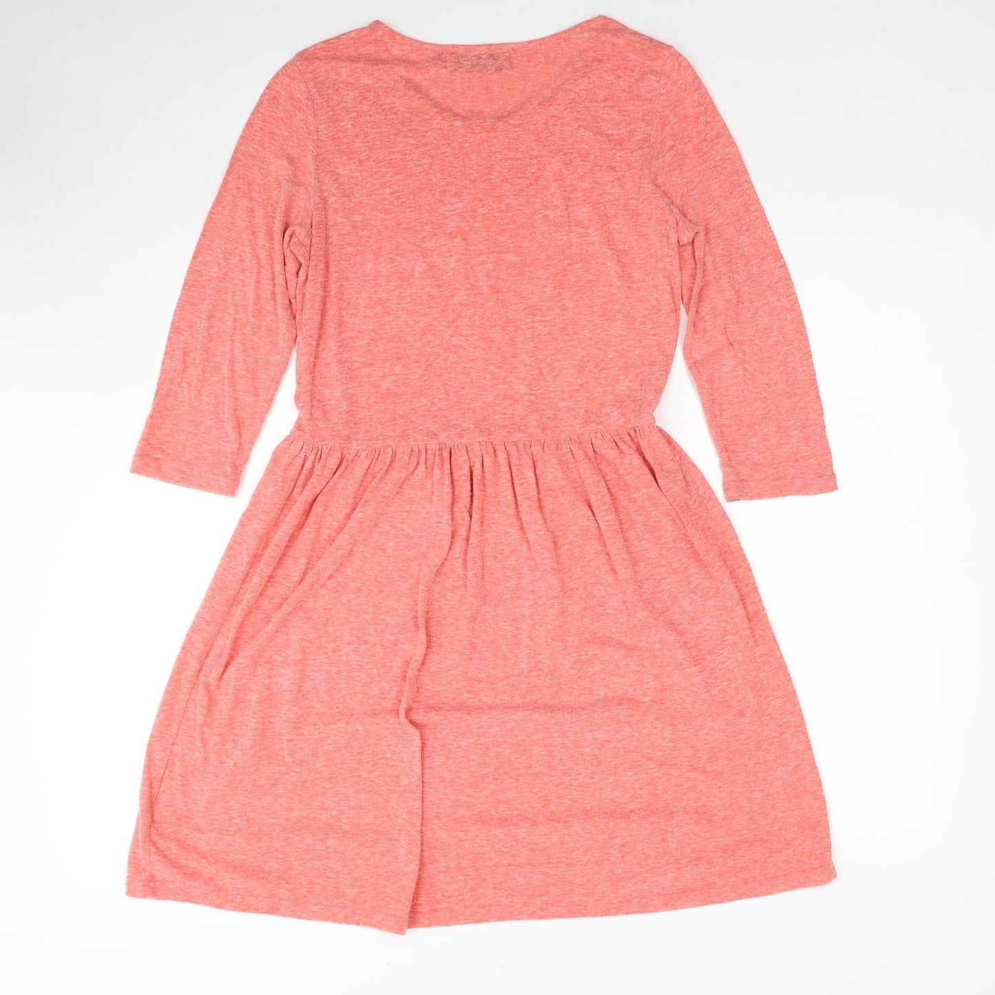 Boohoo Womens Pink Cotton Fit & Flare Size 10 Round Neck Pullover