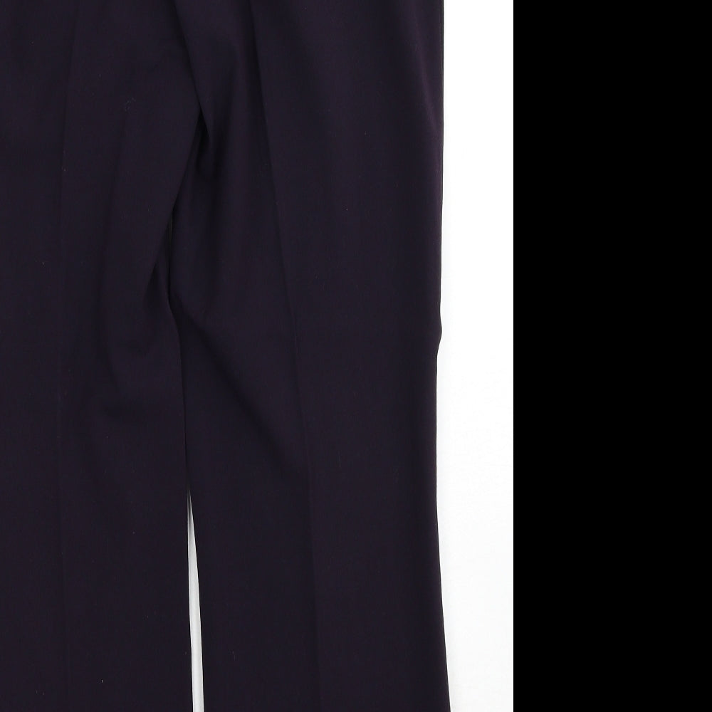 Savoir Womens Purple Polyester Trousers Size 36 in Regular Zip