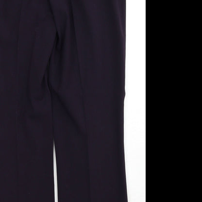 Savoir Womens Purple Polyester Trousers Size 36 in Regular Zip