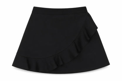 George Girls Black Polyester A-Line Skirt Size 5-6 Years Regular Pull On