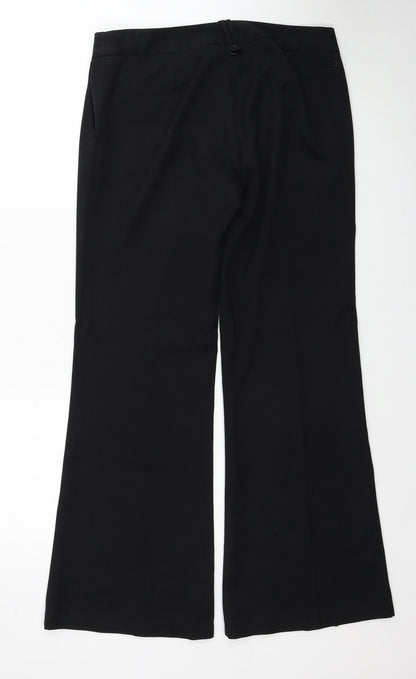 Womens UK Size L Papaya Regular Fit  Black Trousers