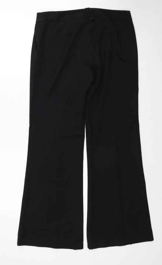 Womens UK Size L Papaya Regular Fit  Black Trousers