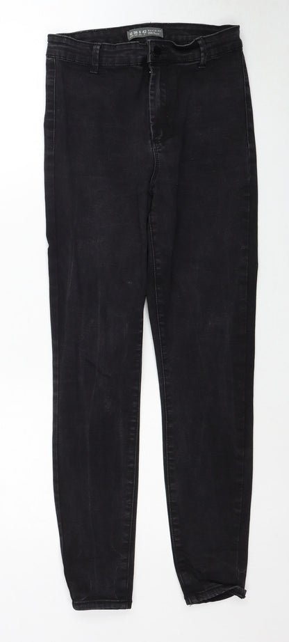 Denim & Co. Womens Black Cotton Skinny Jeans Size 10 Regular Zip