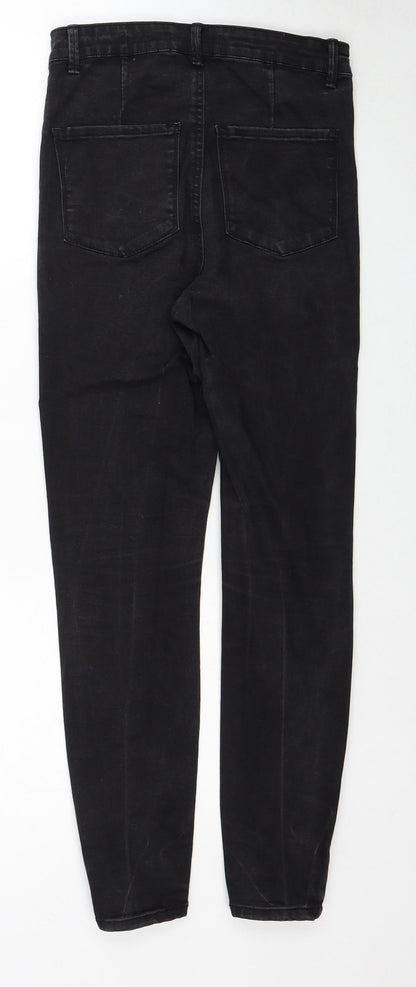 Denim & Co. Womens Black Cotton Skinny Jeans Size 10 Regular Zip