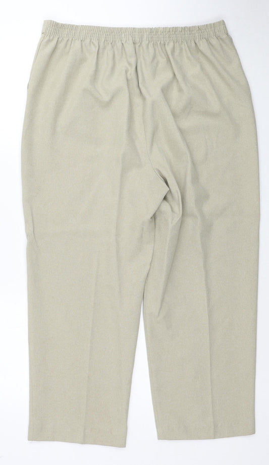 Bonmarché Womens Beige Polyester Trousers Size 16 Regular