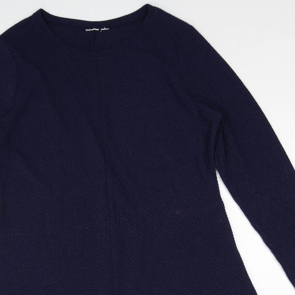 Gap Womens Blue Polyester A-Line Size L Round Neck Pullover