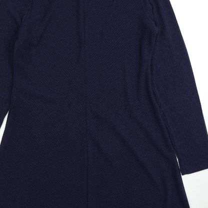 Gap Womens Blue Polyester A-Line Size L Round Neck Pullover