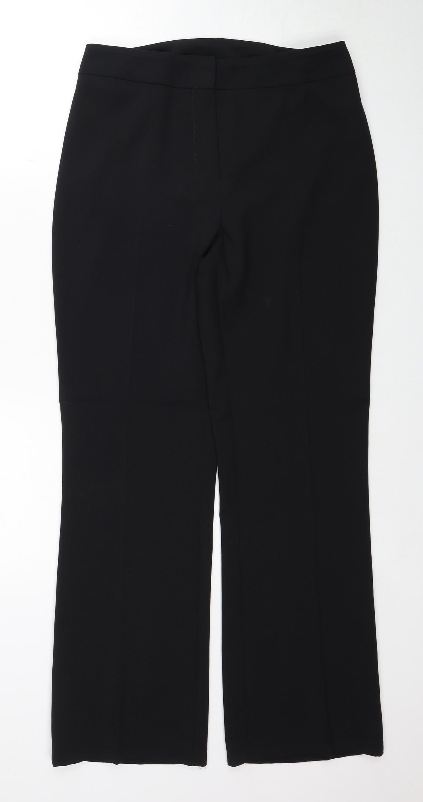 Womens UK Size 10 BHS Regular Fit  Black Trousers