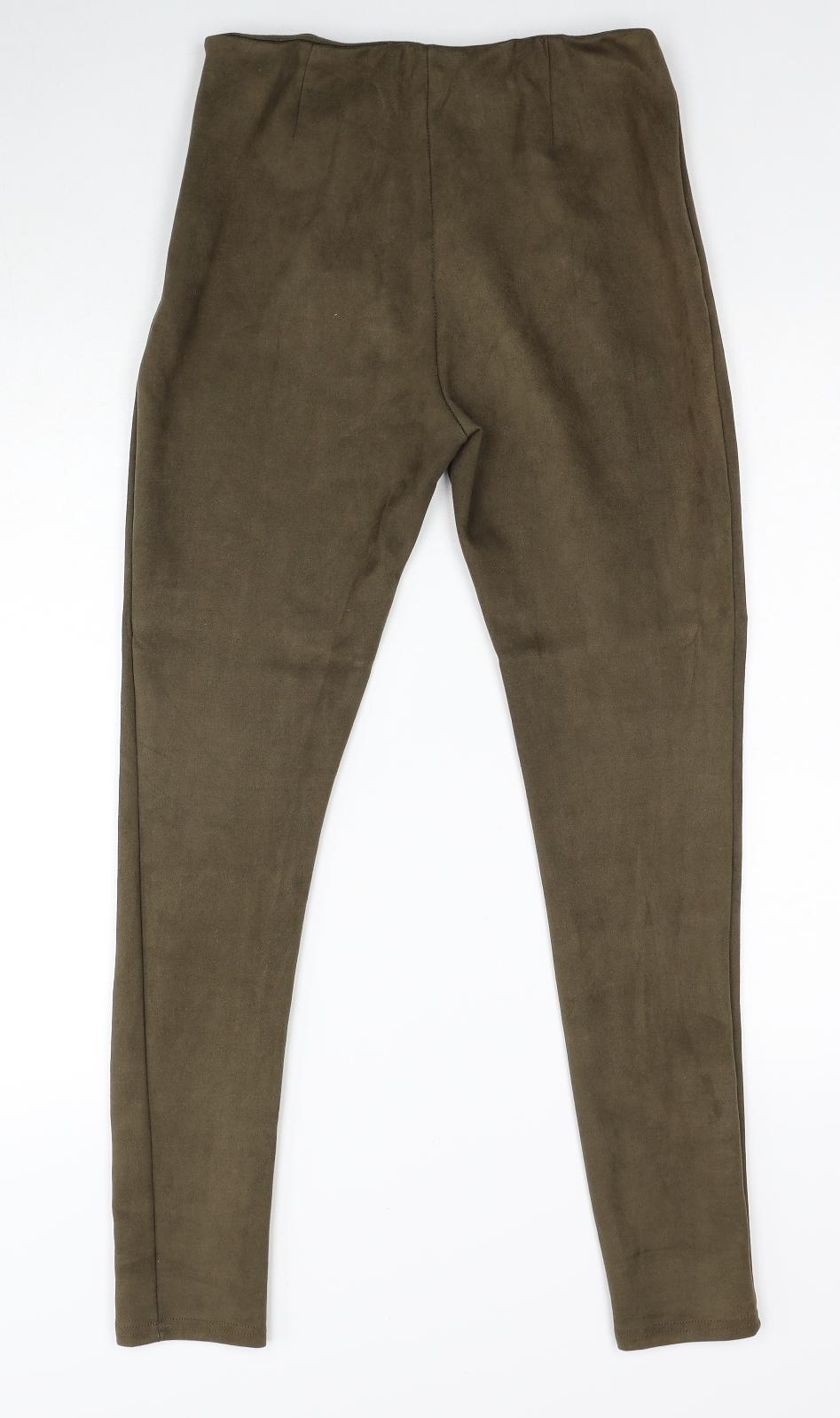 Womens UK Size M Preworn Regular Fit  Brown Trousers