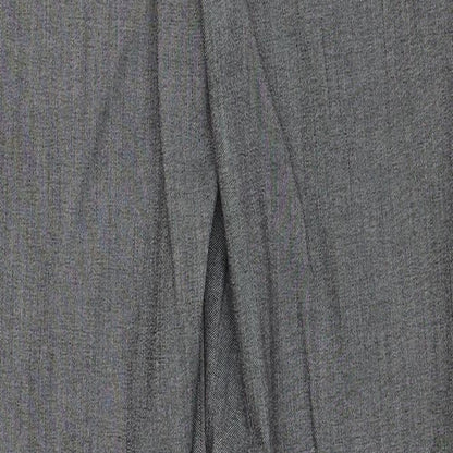 Warehouse Womens Grey Geometric Polyester Trousers Size 12 Regular Zip