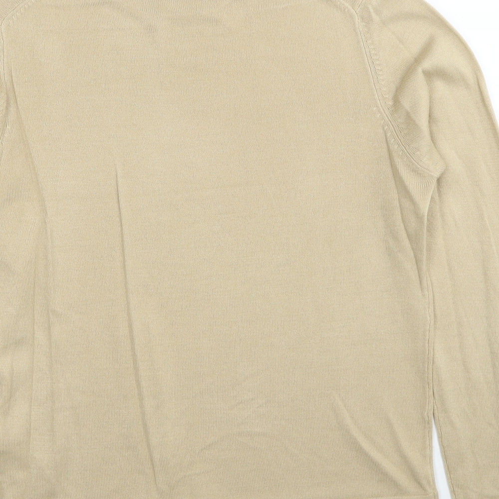 Womens UK Size 12 Marks and Spencer Beige Pullover Jumper