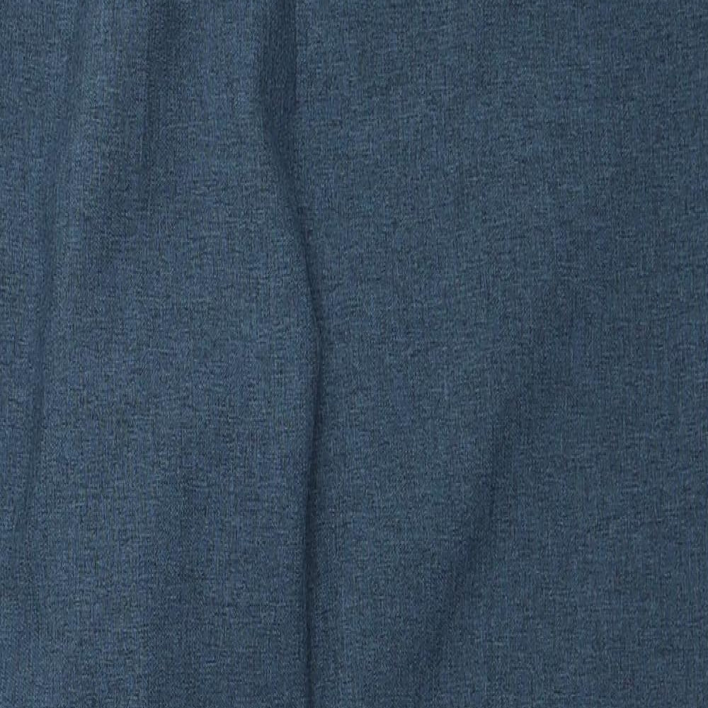 Classic Womens Blue Polyester Trousers Size 12 Regular