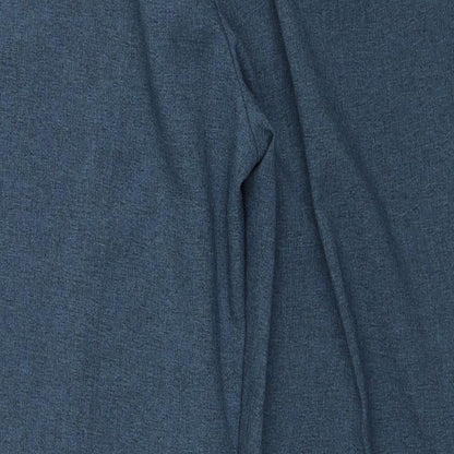 Classic Womens Blue Polyester Trousers Size 12 Regular