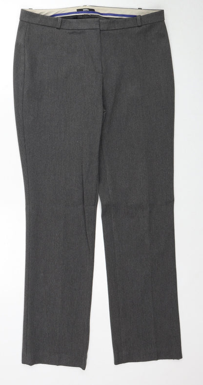 Womens UK Size 12 Marks and Spencer Regular Fit  Grey Trousers