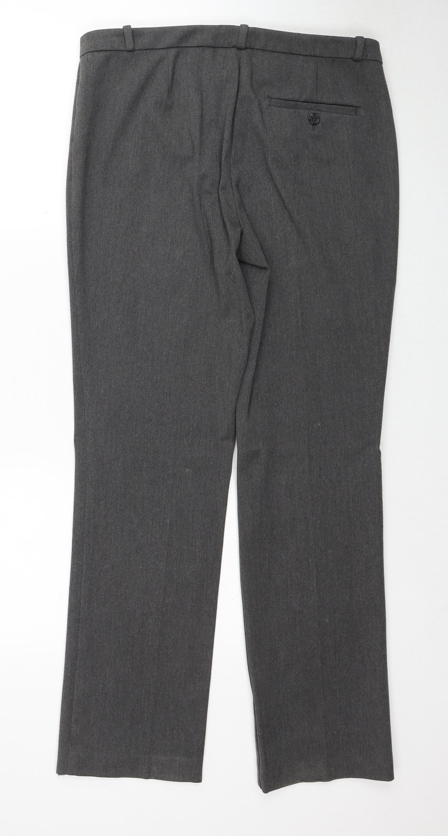 Womens UK Size 12 Marks and Spencer Regular Fit  Grey Trousers