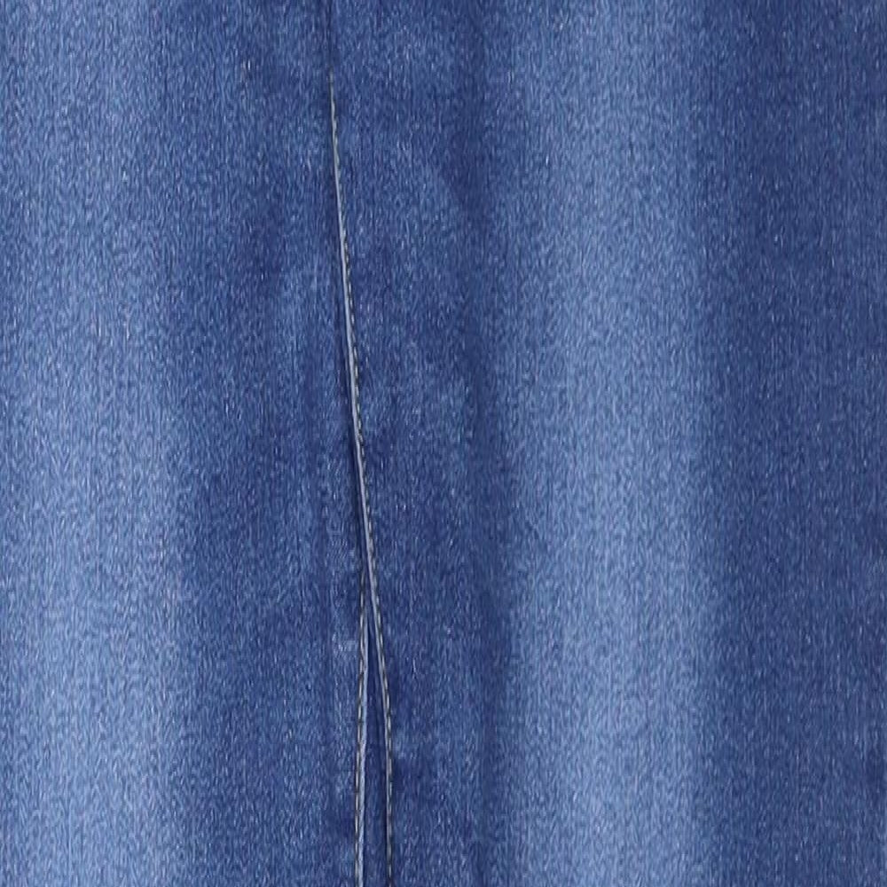 Denim & Co. Womens Blue Cotton Skinny Jeans Size 10 Regular Zip