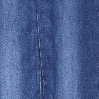 Denim & Co. Womens Blue Cotton Skinny Jeans Size 10 Regular Zip