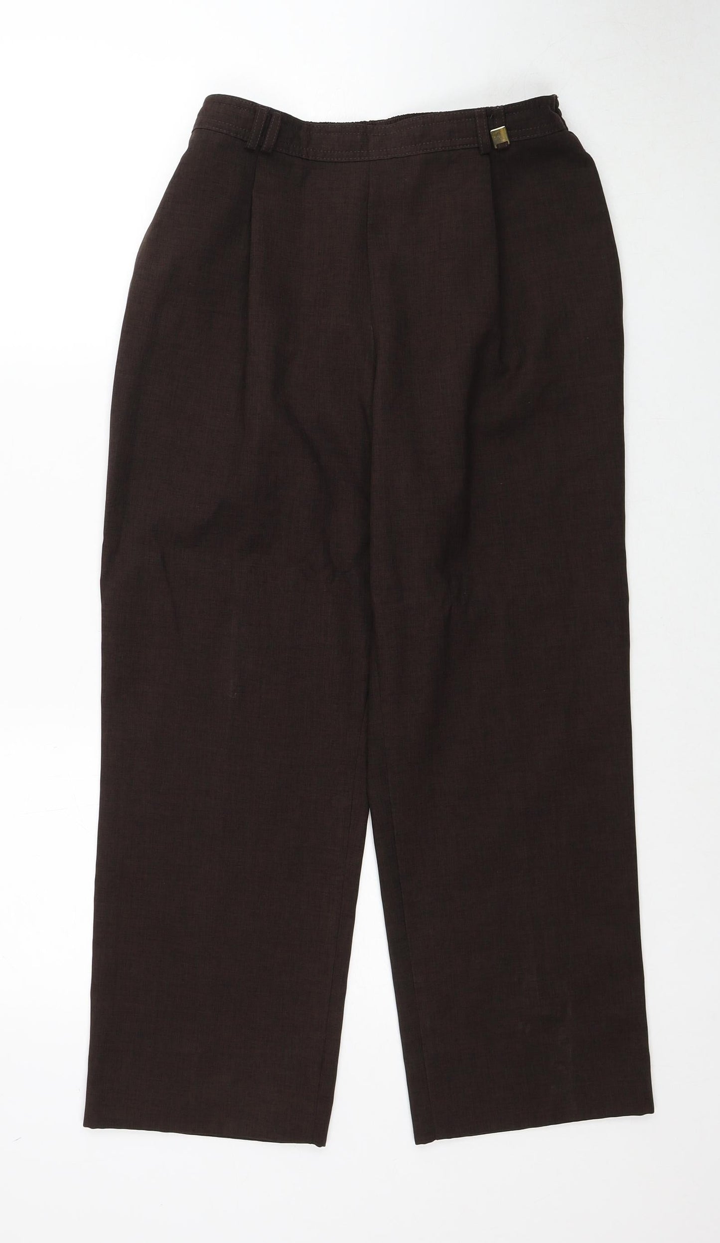 Womens UK Size 10 Marks and Spencer Regular Fit  Brown Trousers