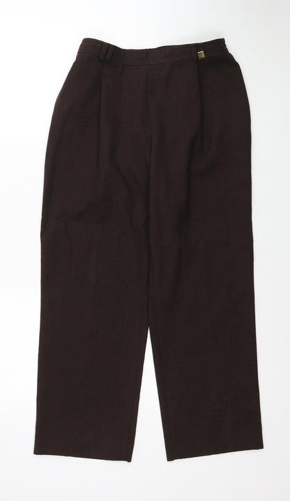 Womens UK Size 10 Marks and Spencer Regular Fit  Brown Trousers