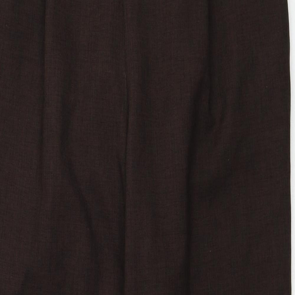 Womens UK Size 10 Marks and Spencer Regular Fit  Brown Trousers