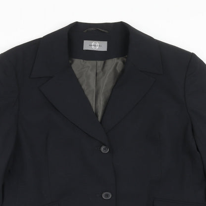 Womens UK Size 16 AMARANTO Regular Black Suit Jacket