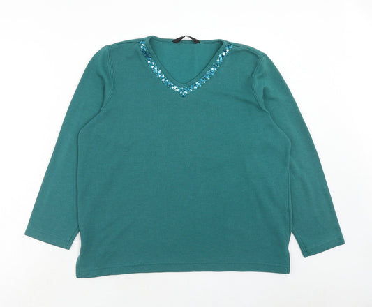 Womens UK Size M Bonmarché Blue Pullover Jumper