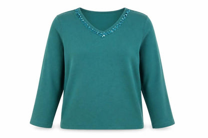 Womens UK Size M Bonmarché Blue Pullover Jumper