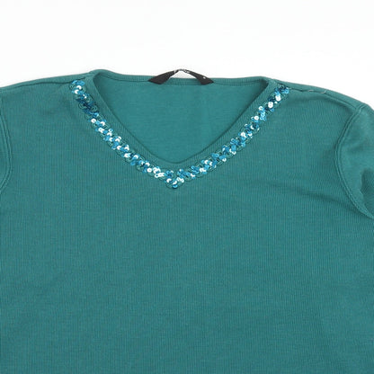 Womens UK Size M Bonmarché Blue Pullover Jumper