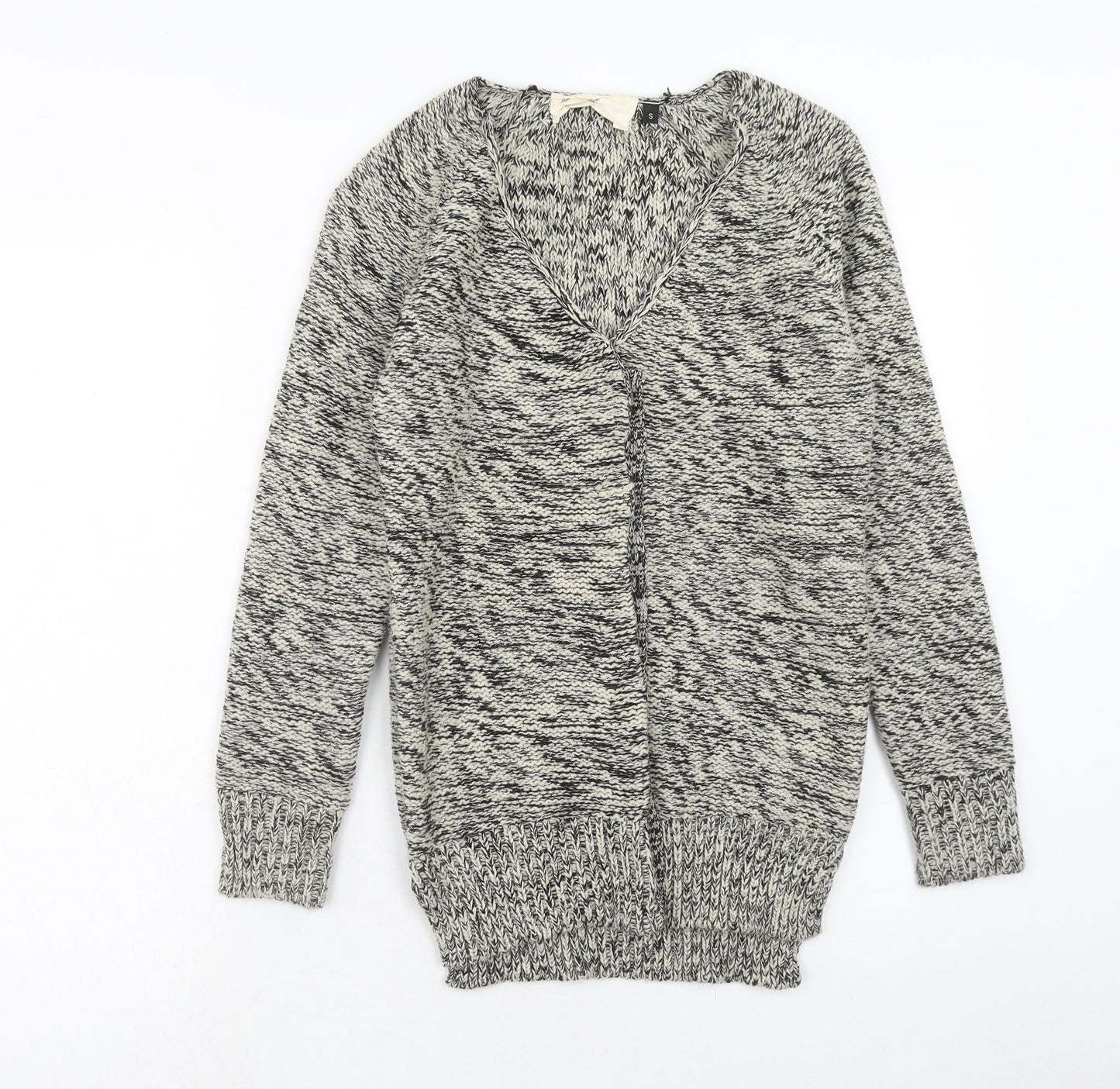 Classic Wear Womens Grey V-Neck Acrylic Cardigan Jumper Size S