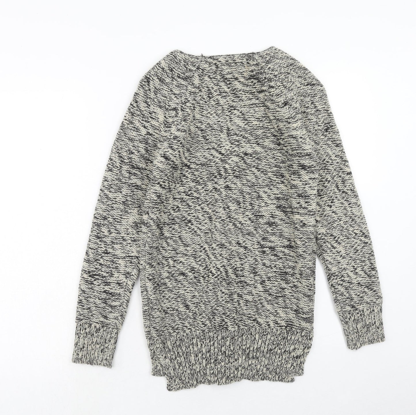 Classic Wear Womens Grey V-Neck Acrylic Cardigan Jumper Size S