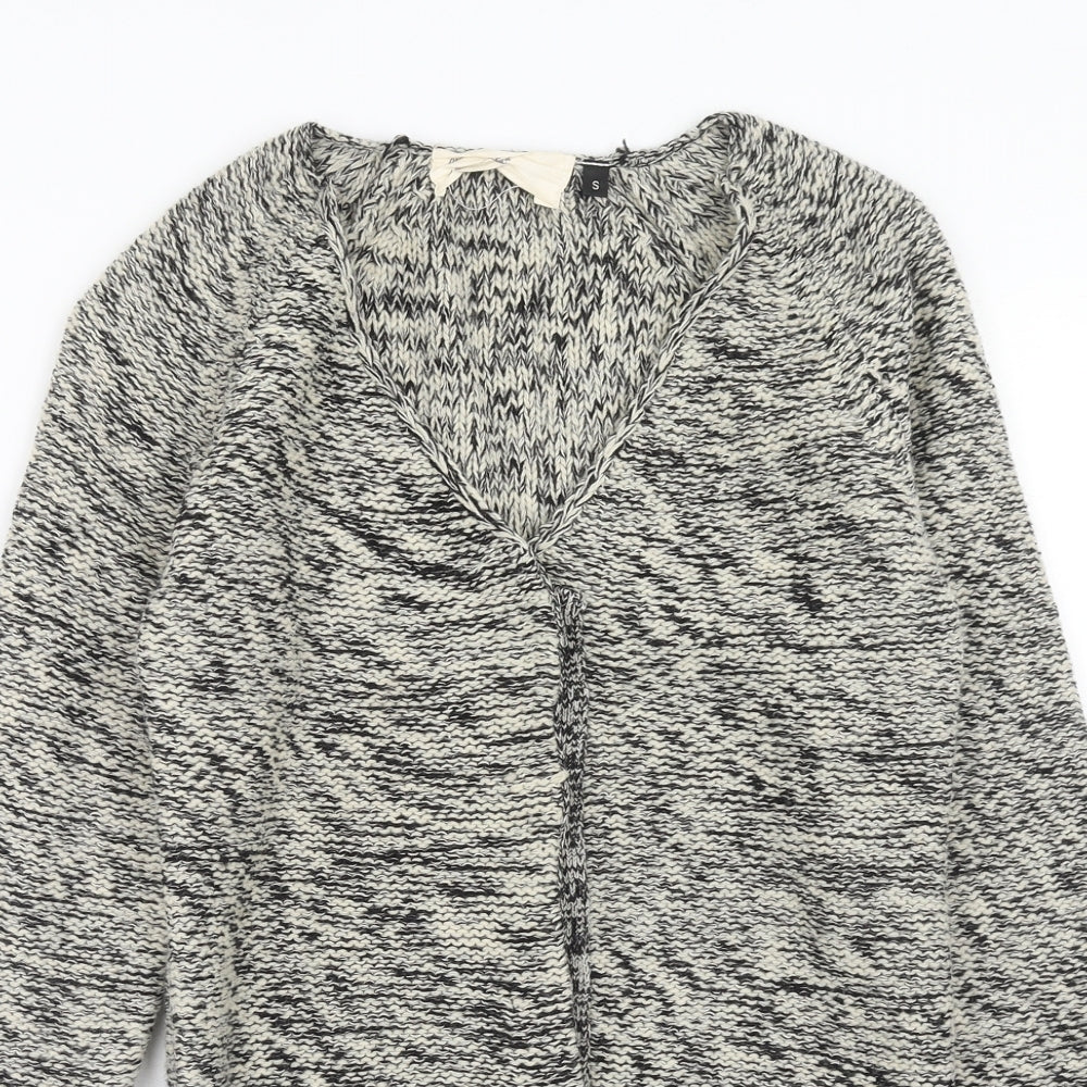 Classic Wear Womens Grey V-Neck Acrylic Cardigan Jumper Size S