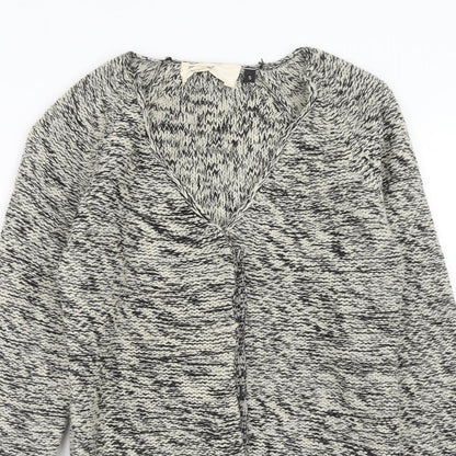 Classic Wear Womens Grey V-Neck Acrylic Cardigan Jumper Size S