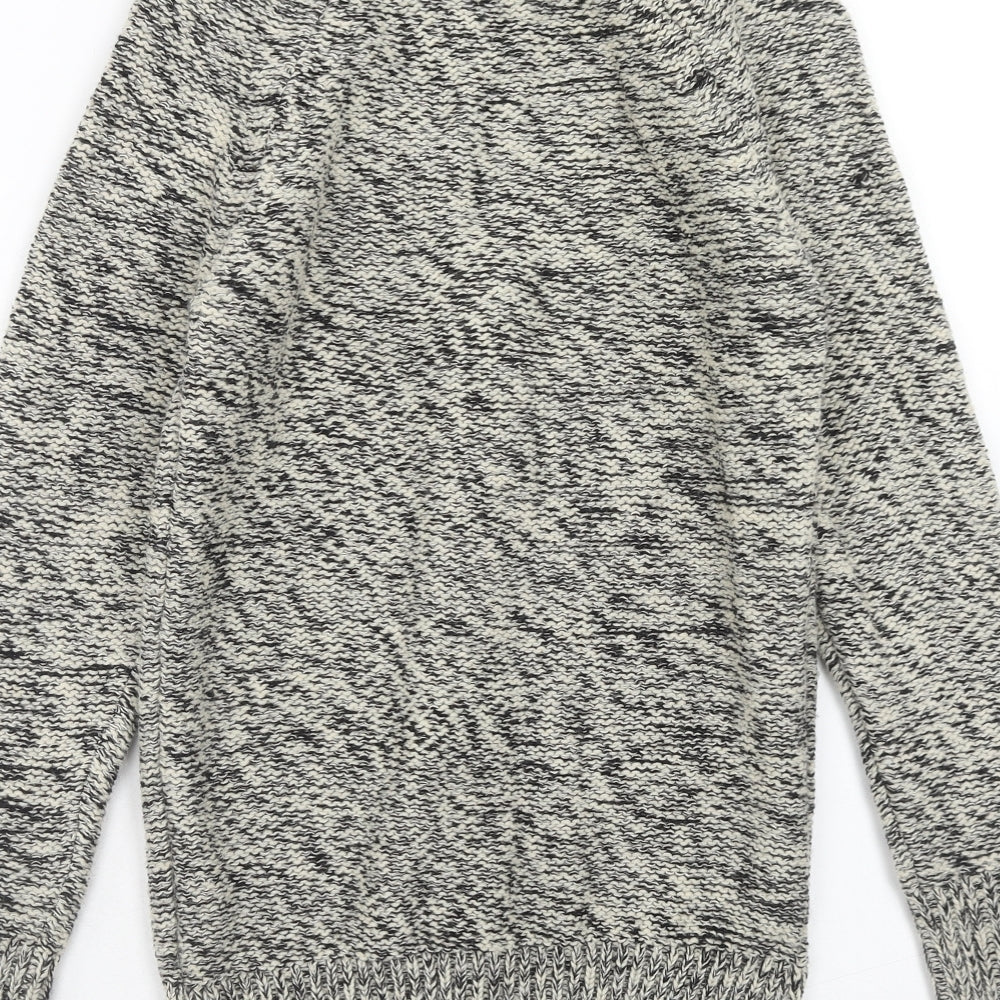 Classic Wear Womens Grey V-Neck Acrylic Cardigan Jumper Size S