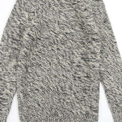 Classic Wear Womens Grey V-Neck Acrylic Cardigan Jumper Size S