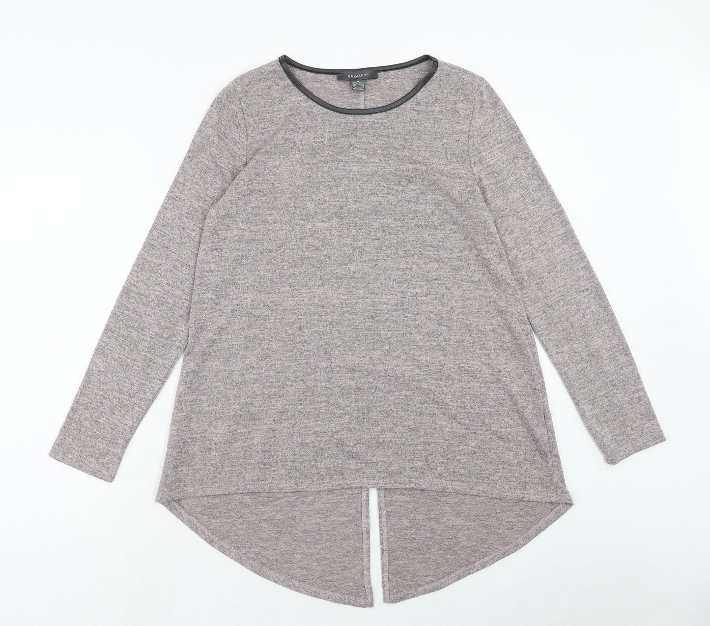 Primark Womens Pink Geometric Polyester Basic Blouse Size M Round Neck - Size 10-12