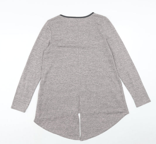 Primark Womens Pink Geometric Polyester Basic Blouse Size M Round Neck - Size 10-12