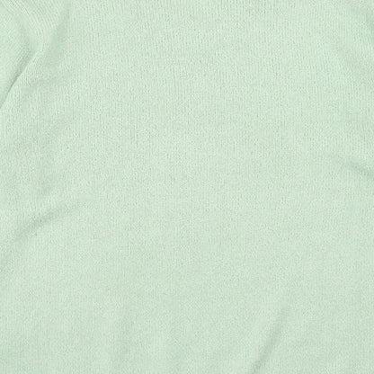 Elizabeth Scott Mens Green V-Neck Acrylic Pullover Jumper Size M Long Sleeve