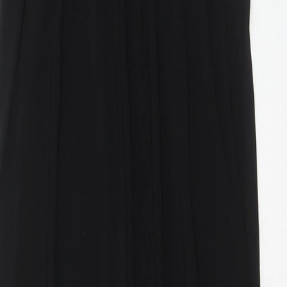 Signature Womens Black Polyester Jumpsuit One-Piece Size S Pullover - Lace Top