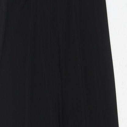 Signature Womens Black Polyester Jumpsuit One-Piece Size S Pullover - Lace Top