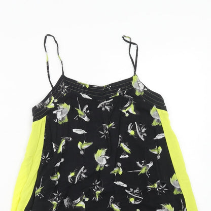 Womens UK Size M Zara Green Basic Tank