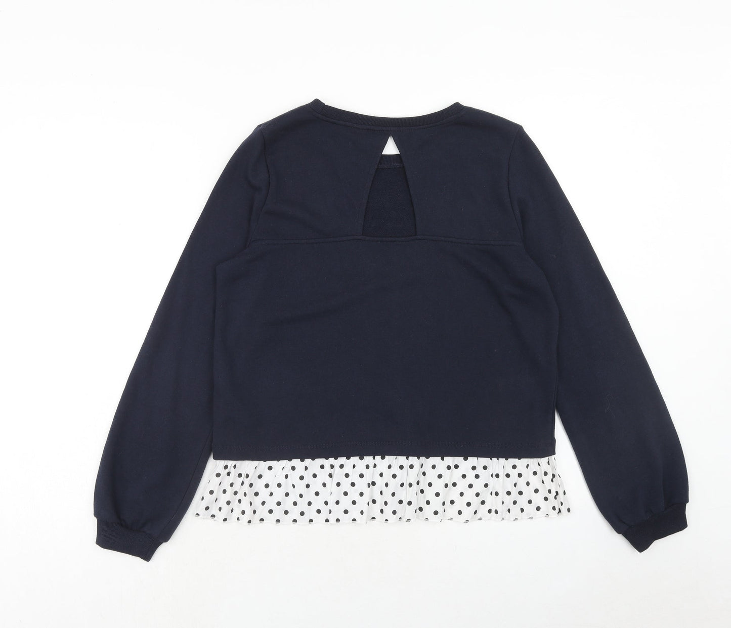 VERO MODA Womens Blue Polyester Pullover Sweatshirt Size S Pullover