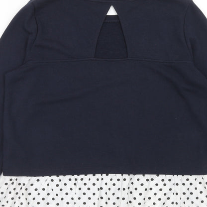 VERO MODA Womens Blue Polyester Pullover Sweatshirt Size S Pullover